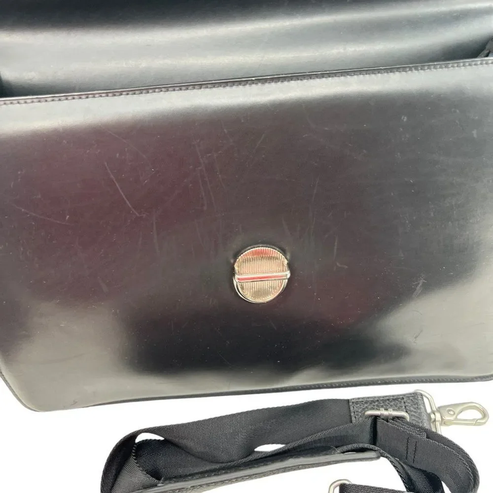 Jack Georges Black Elements Briefcase with Key & Tag